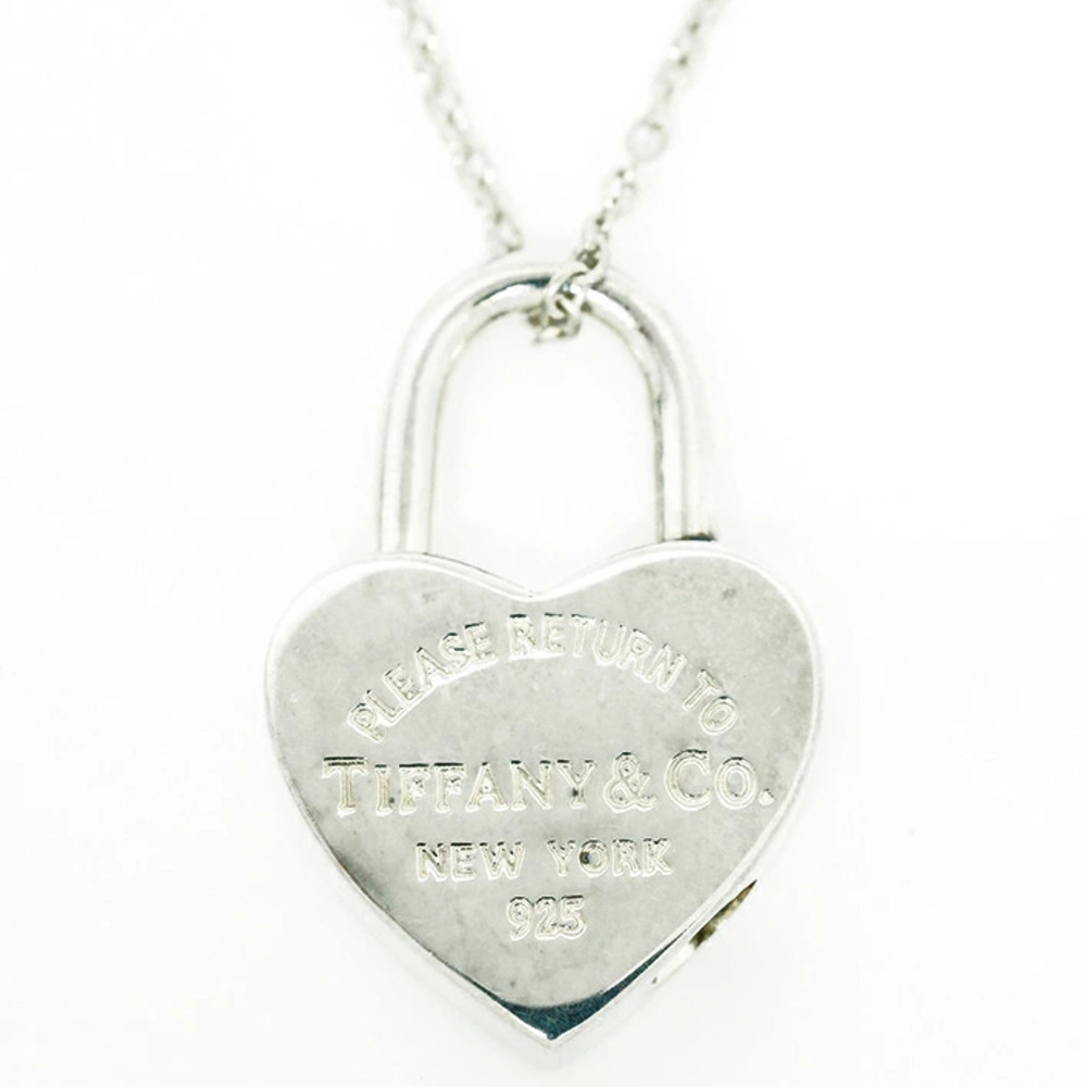 Tiffany Co to Heart Lock Pendant Necklace Sterling Silver